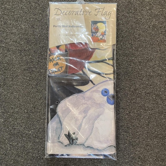 Evergreen Enterprises Other - Evergreen PORTLY BIRD HALLOWEEN Decorative Flag 29" X 43" PUMPKINS MOON NEW